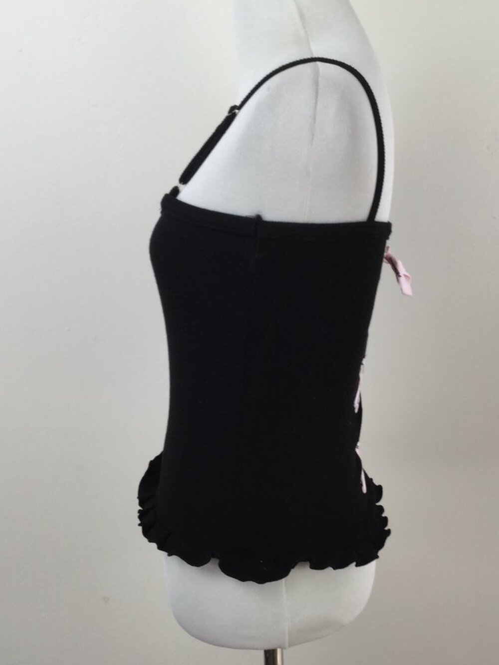 Primavely Corset-Back Black Ribbed Tank Top - Picture 5 of 8